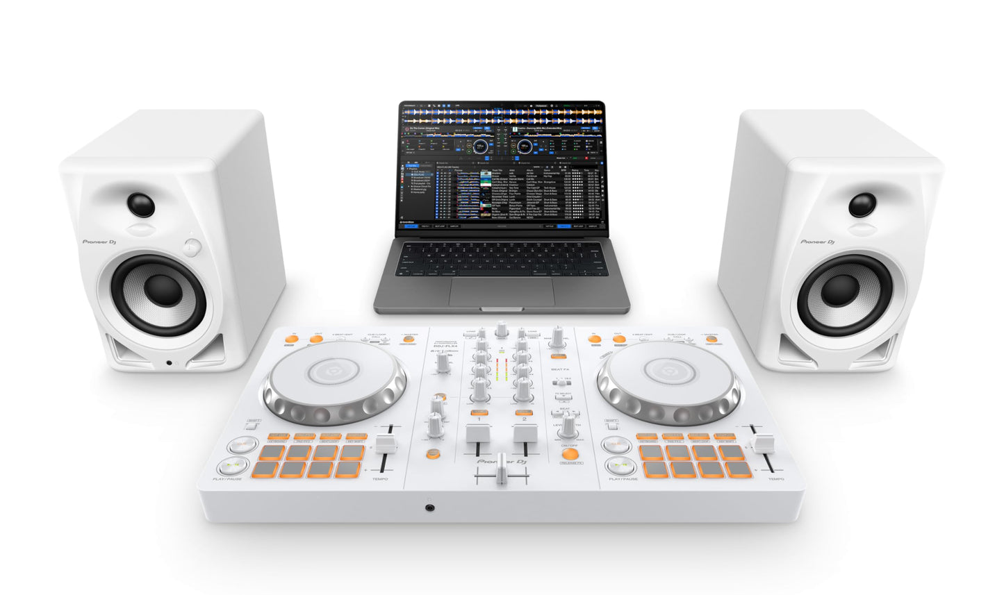 Pioneer DJ DDJ-FLX4 2-Deck DJ Controller, rekordbox & Serato DJ, Limited Edition White