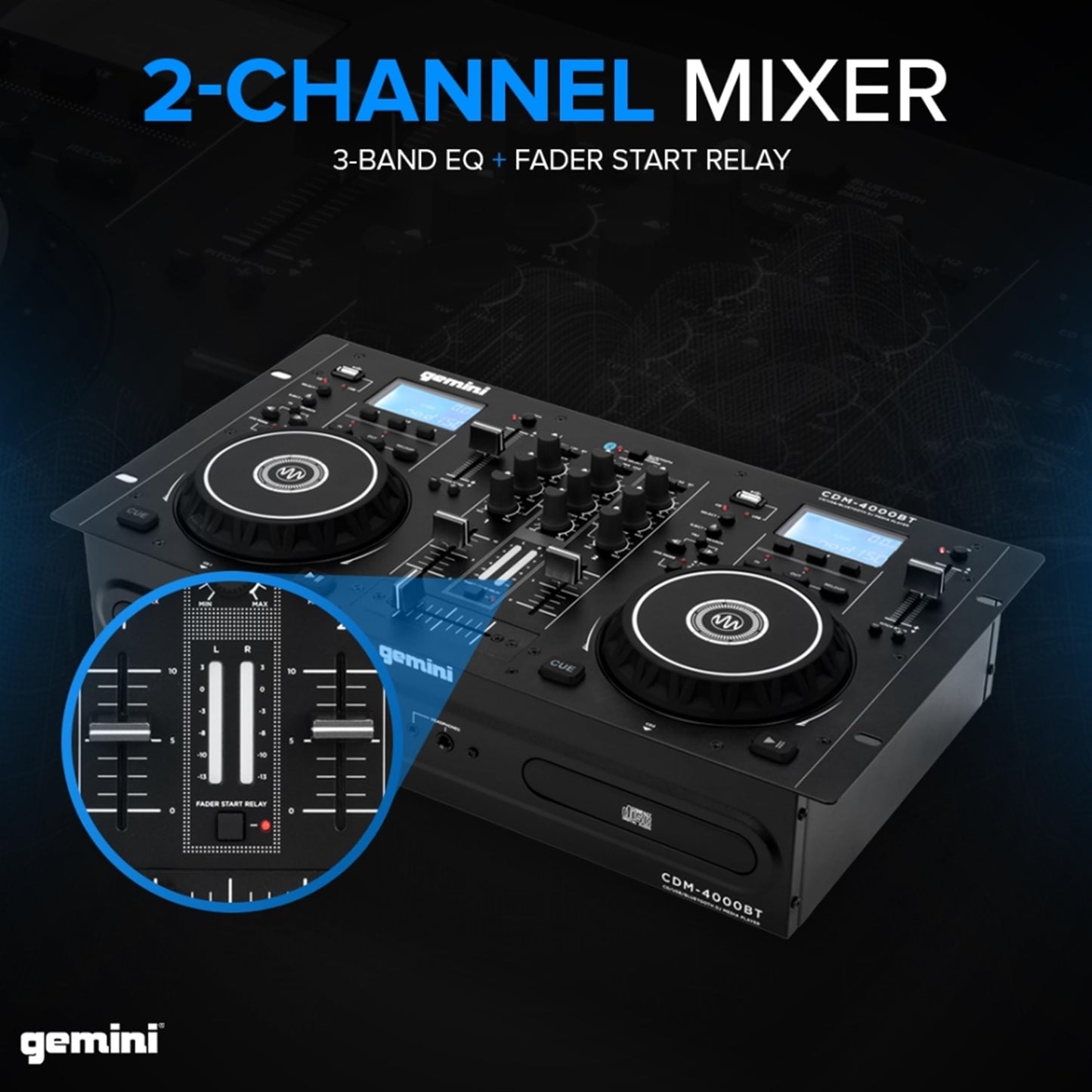 GEMINI CDM 4000 BT Mixer e cd table top