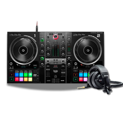 Hercules DJControl Inpulse 500 USB DJ Controller with HDP DJ45 Headphones for Serato DJ Lite & DJUCED