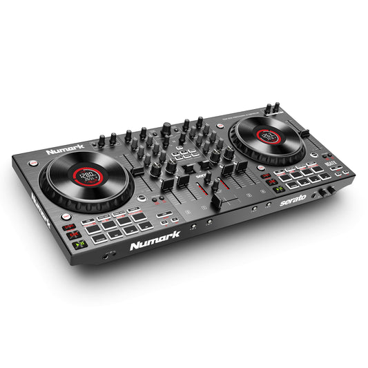 Numark NS4FX 4-Channel DJ Controller, Display Jog Wheels, Performance Pads, Serato DJ Lite