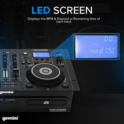 GEMINI CDM 4000 BT Mixer e cd table top