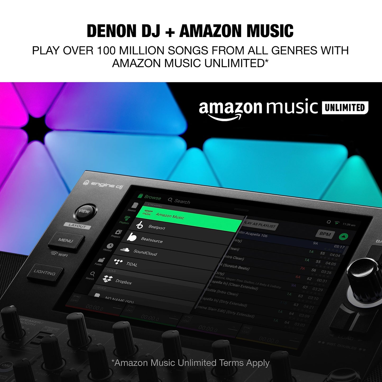 Denon DJ SC LIVE 4 Standalone 4-Deck DJ Controller, Wi-Fi, Built-in Speakers, Serato Compatible