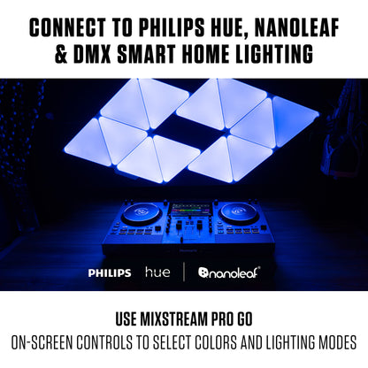 Numark Mixstream Pro Go Battery-Powered DJ Controller, Wi-Fi, Touchscreen, Built-in Speakers