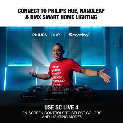 Denon DJ SC LIVE 4 Standalone 4-Deck DJ Controller, Wi-Fi, Built-in Speakers, Serato Compatible